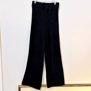 Thread & Supply Women's Wide Leg Pants Drawstring Stretch Waist Black Small